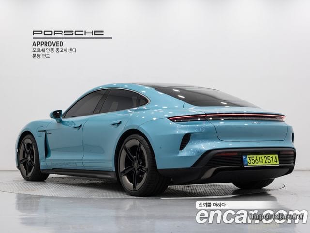 PORSCHE TAYCAN 2025 — 80 км, бирюзовый, Корея — под ключ — фото 2