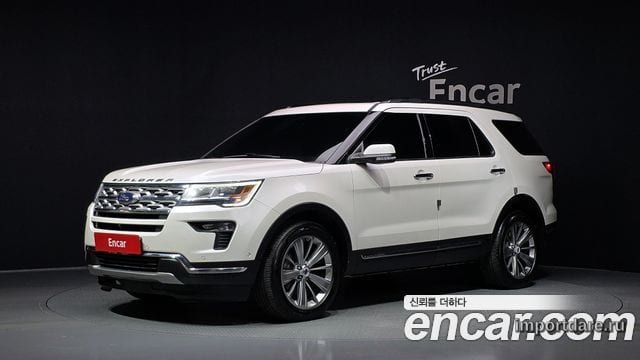 FORD EXPLORER 2018 — 70 311 км, белый, Корея — под ключ — фото 1