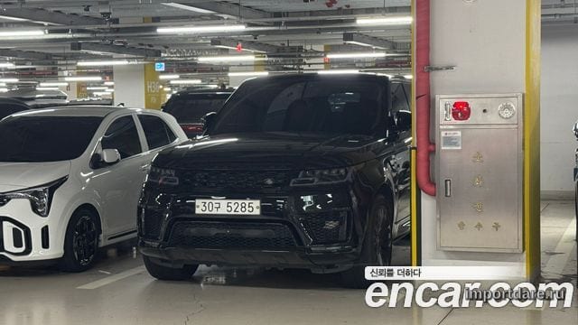 LAND ROVER RANGE ROVER SPORT 2017 — 113 000 км, чёрный, Корея — под ключ — фото 1