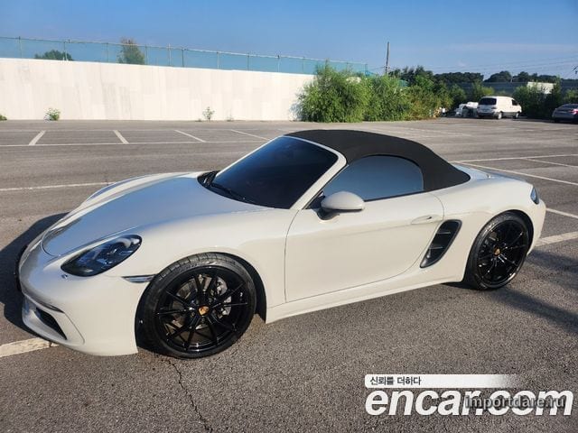PORSCHE 718 BOXSTER 2021 — 15 300 км, серебристый, Корея — под ключ — фото 1