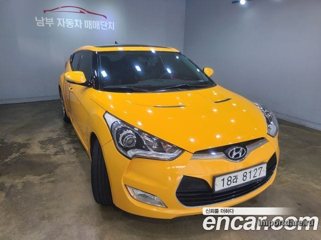 HYUNDAI VELOSTER 2013 — 128 000 км, жёлтый, Корея — под ключ — фото 3