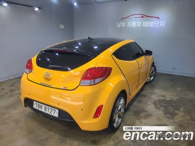 HYUNDAI VELOSTER 2013 — 128 000 км, жёлтый, Корея — под ключ — фото 5