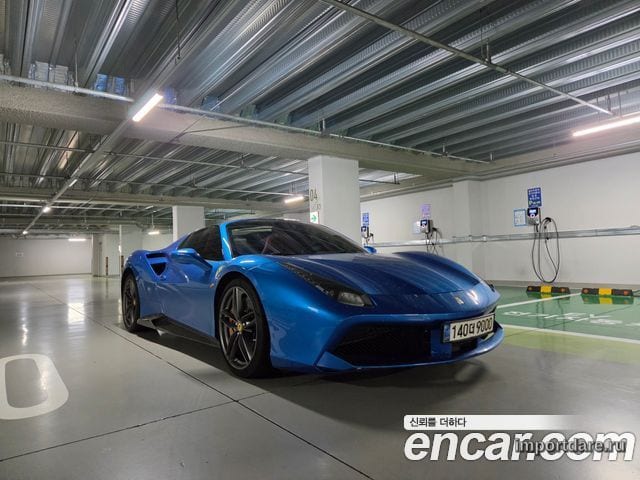 FERRARI 488 SPIDER 2017 — 21 400 км, синий, Корея — под ключ — фото 2