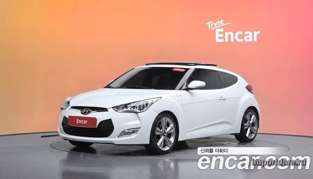 HYUNDAI VELOSTER 2012 — 127 965 км, белый, Корея — под ключ — фото 2
