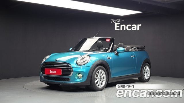 MINI COOPER CONVERTIBLE 2016 — 202 993 км, голубой, Корея — под ключ — фото 1