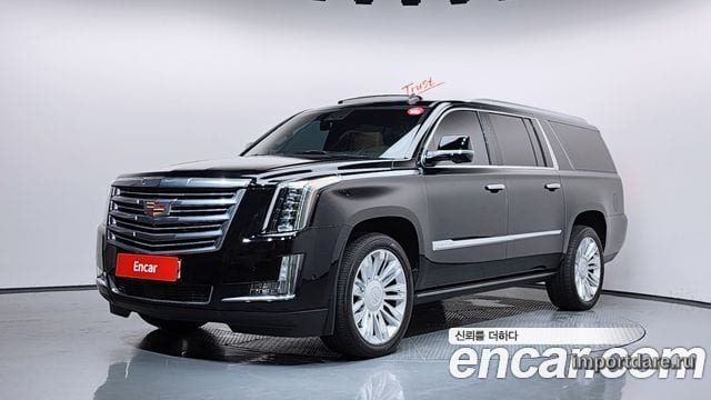CADILLAC ESCALADE 2017 — 114 698 км, чёрный, Корея — под ключ — фото 1