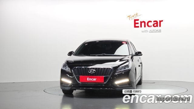 HYUNDAI SONATA HYBRID 2016 — 209 724 км, чёрный, Корея — под ключ — фото 3