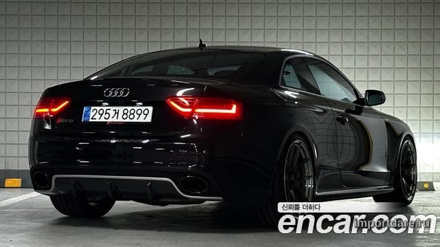 AUDI RS5 2014 — 59 800 км, чёрный, Корея — под ключ — фото 2