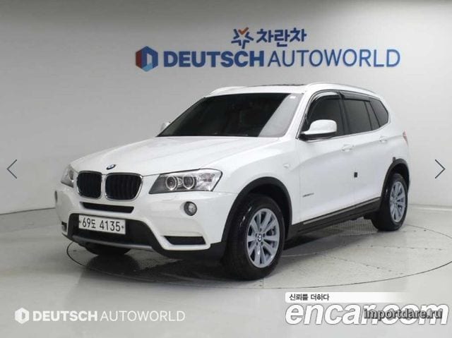 BMW X3 2014 — 157 276 км, белый, Корея — под ключ — фото 1