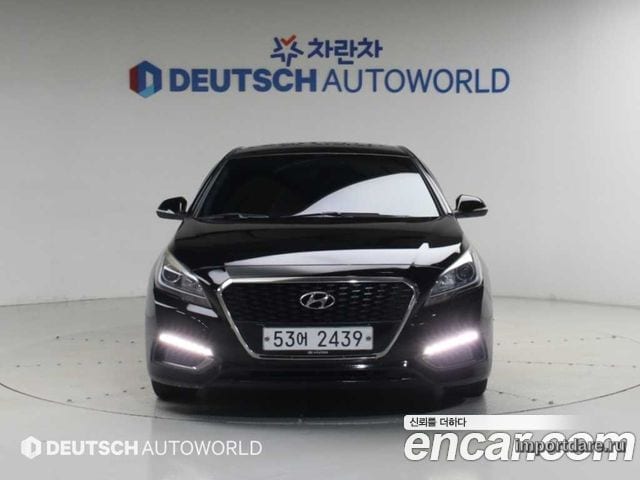 HYUNDAI SONATA HYBRID 2016 — 138 440 км, чёрный, Корея — под ключ — фото 3