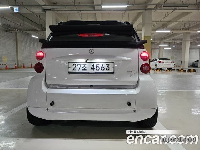 SMART FORTWO CABRIO 2010 — 216 200 км, белый, Корея — под ключ — фото 4