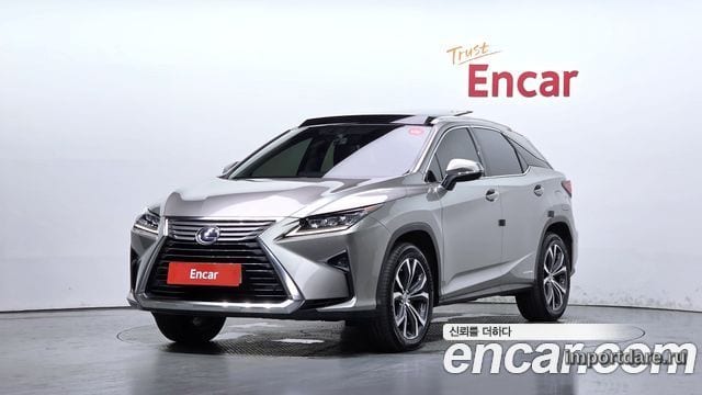LEXUS RX450H 2017 — 156 091 км, светло-золотистый, Корея — под ключ — фото 1