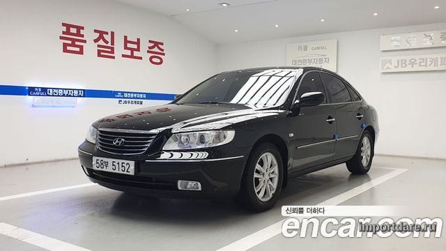 HYUNDAI GRANDEUR NEW LUXURY 2009 — 245 000 км, чёрный, Корея — под ключ — фото 3