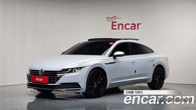 VOLKSWAGEN ARTEON 2019 — 53 776 км, белый, Корея — под ключ — фото 1