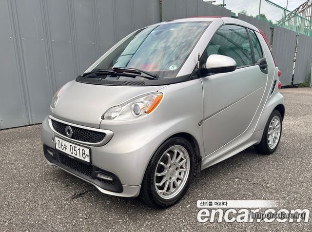 SMART FORTWO CABRIO 2013 — 89 200 км, серебристый, Корея — под ключ — фото 1