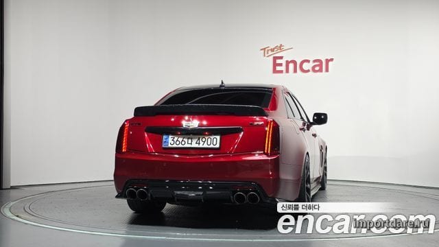 CADILLAC CTS-V 2016 — 86 320 км, красный, Корея — под ключ — фото 4