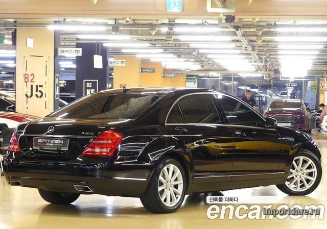 MERCEDES-BENZ S-CLASS W221 2010 — 91 357 км, чёрный, Корея — под ключ — фото 3