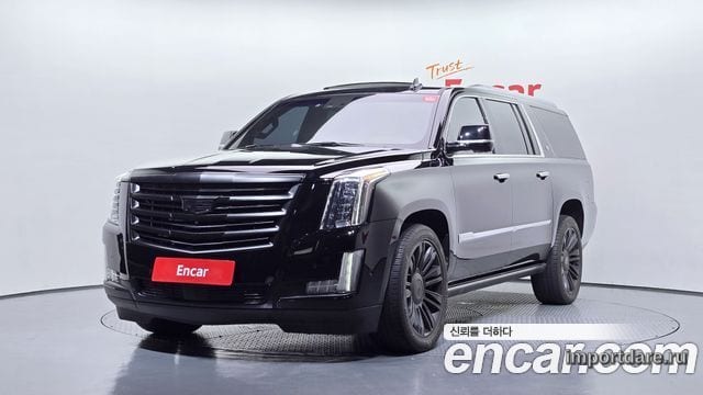 CADILLAC ESCALADE 2018 — 102 904 км, чёрный, Корея — под ключ — фото 1