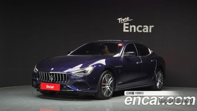 MASERATI GHIBLI 2019 — 99 279 км, синий, Корея — под ключ — фото 1