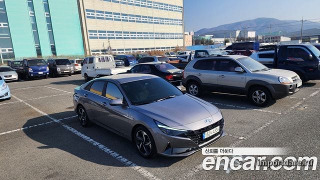 HYUNDAI AVANTE HYBRID 2021 — 84 250 км, серебристо-серый, Корея — под ключ — фото 1