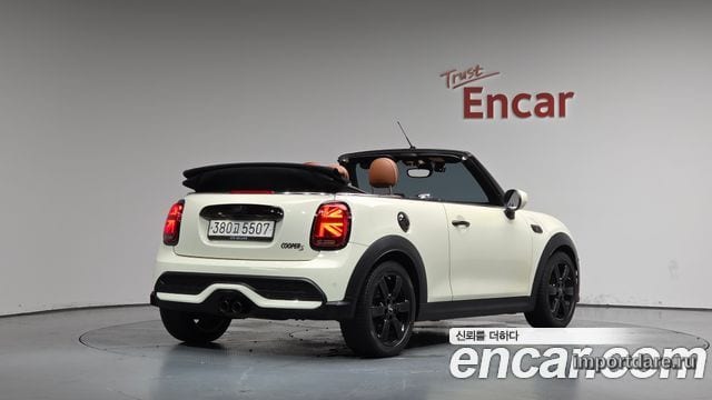 MINI COOPER S CONVERTIBLE 2022 — 50 728 км, белый-перламутр, Корея — под ключ — фото 1