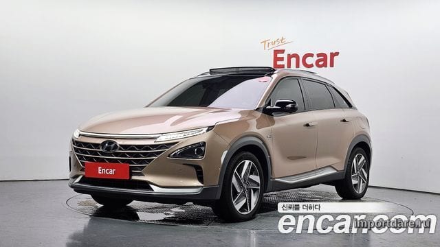 HYUNDAI NEXO 2019 — 88 737 км, светло-золотистый, Корея — под ключ — фото 1