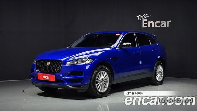 JAGUAR F-PACE 2018 — 85 320 км, синий, Корея — под ключ — фото 1