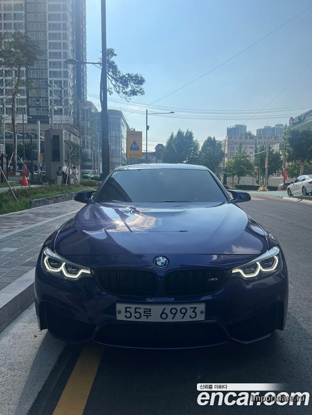 BMW M3 2018 — 51 500 км, фиолетовый, Корея — под ключ — фото 3