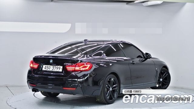 BMW 4 SERIES 2018 — 90 400 км, чёрный, Корея — под ключ — фото 2