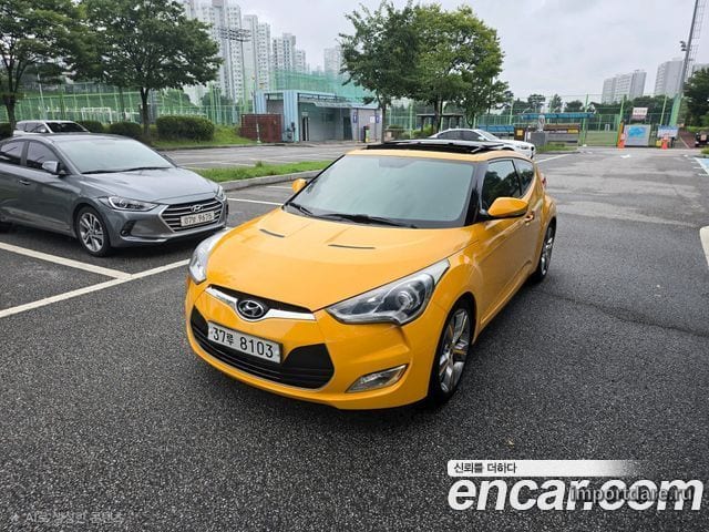 HYUNDAI VELOSTER 2012 — 100 000 км, жёлтый, Корея — под ключ — фото 2