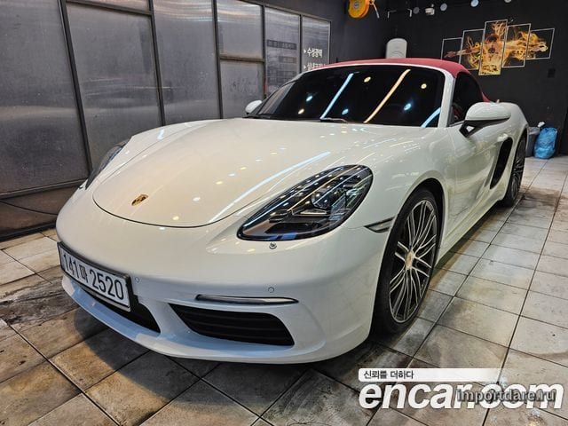PORSCHE 718 BOXSTER 2019 — 45 748 км, белый, Корея — под ключ — фото 1