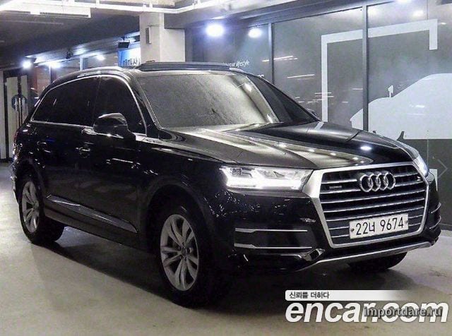 AUDI Q7 2016 — 115 522 км, чёрный, Корея — под ключ — фото 1