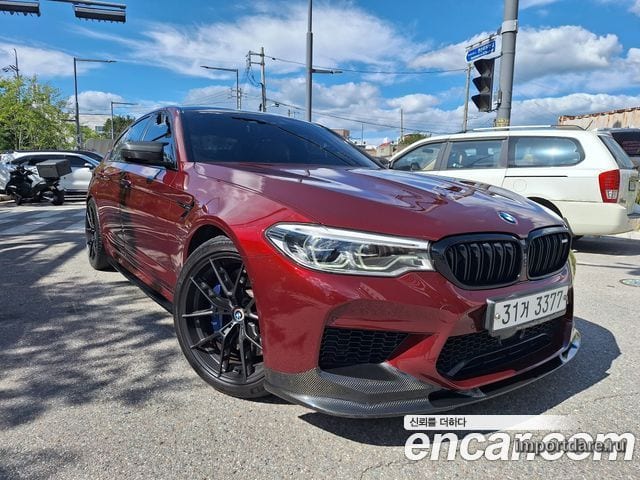 BMW M5 2018 — 66 800 км, красный, Корея — под ключ — фото 1