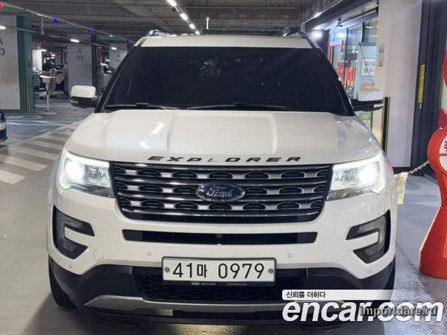 FORD EXPLORER 2016 — 184 800 км, белый, Корея — под ключ — фото 1