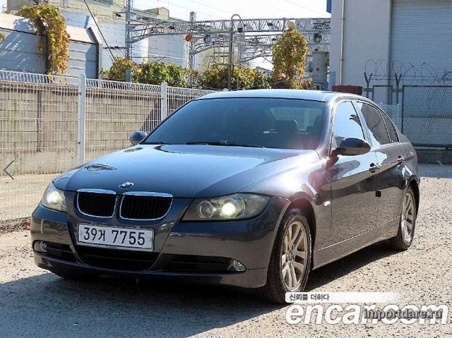 BMW 3 SERIES 2007 — 184 064 км, серый, Корея — под ключ — фото 1