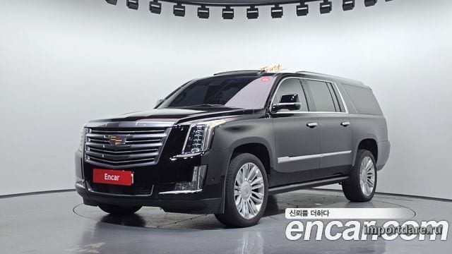 CADILLAC ESCALADE 2018 — 151 532 км, чёрный, Корея — под ключ — фото 1