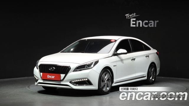 HYUNDAI SONATA HYBRID 2017 — 205 196 км, белый, Корея — под ключ — фото 1