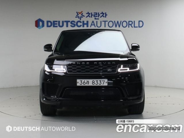 LAND ROVER RANGE ROVER SPORT 2018 — 60 055 км, чёрный, Корея — под ключ — фото 3