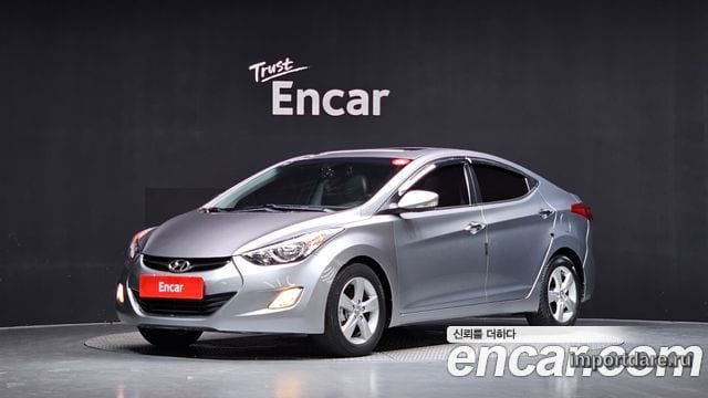 HYUNDAI AVANTE 2014 — 145 743 км, серебристый, Корея — под ключ — фото 1