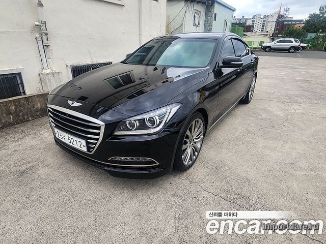 HYUNDAI GENESIS DH 2014 — 142 943 км, чёрный, Корея — под ключ — фото 1