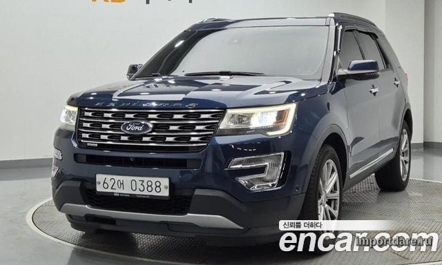 FORD EXPLORER 2016 — 139 886 км, синий, Корея — под ключ — фото 1