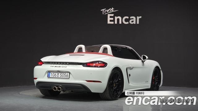 PORSCHE 718 BOXSTER 2017 — 91 550 км, белый, Корея — под ключ — фото 2