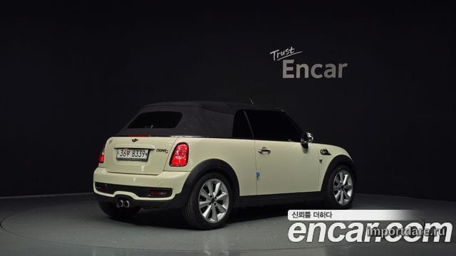 MINI COOPER S CONVERTIBLE 2014 — 126 408 км, белый-перламутр, Корея — под ключ — фото 2