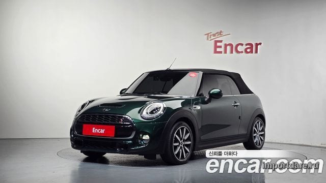 MINI COOPER S CONVERTIBLE 2018 — 38 981 км, зелёный, Корея — под ключ — фото 1