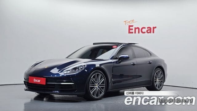 PORSCHE PANAMERA 2018 — 224 172 км, синий, Корея — под ключ — фото 1