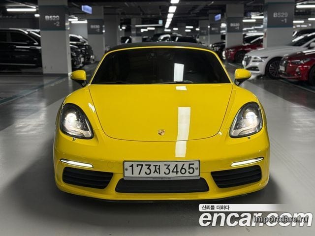 PORSCHE 718 BOXSTER 2019 — 107 130 км, жёлтый, Корея — под ключ — фото 1