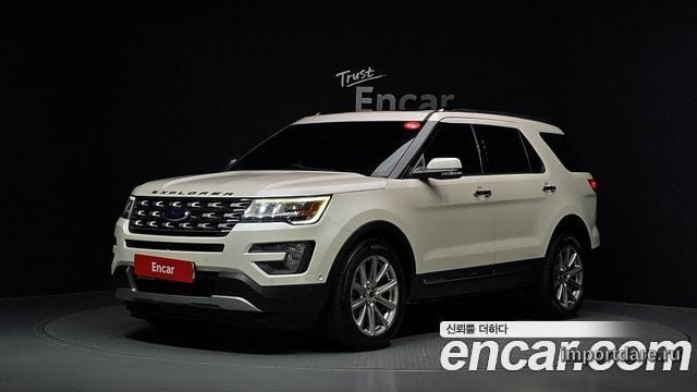 FORD EXPLORER 2016 — 131 590 км, белый, Корея — под ключ — фото 1