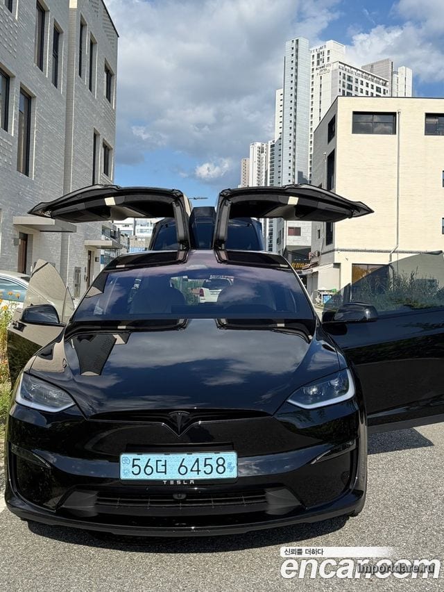 Tesla Model X сбоку