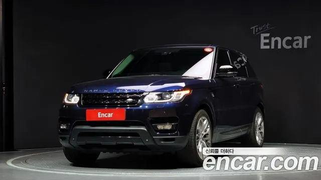 LAND ROVER RANGE ROVER SPORT (2 ПОК.) 2014 — 159 798 км, синий, Корея — под ключ — фото 12