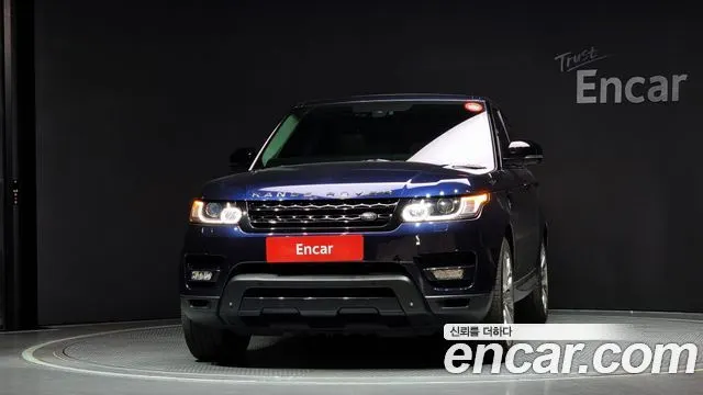 LAND ROVER RANGE ROVER SPORT (2 ПОК.) 2014 — 159 798 км, синий, Корея — под ключ — фото 3